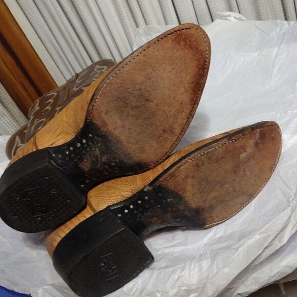 Vintage Tony Lama lizard skin boots - Picture 5 of 10